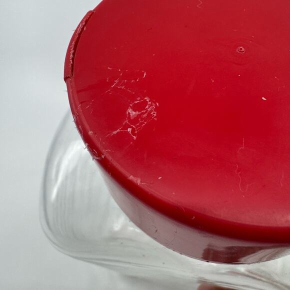 Vintage Retro Italian Covetro Patterned Glass Jug Pitcher Serveware with Red Lid - Picture 4 of 11